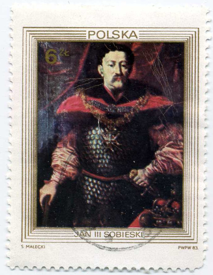 Znaczek pocztowy upamiętniający 300. rocznicę odsieczy wiedeńskiej. Z okazji 300. rocznicy odsieczy wiedeńskiej wydano przynajmniej kilka znaczków pocztowych. Prezentowany jest jednym z nich, został wyprodukowany w nakładzie 5 560 030 sztuk.