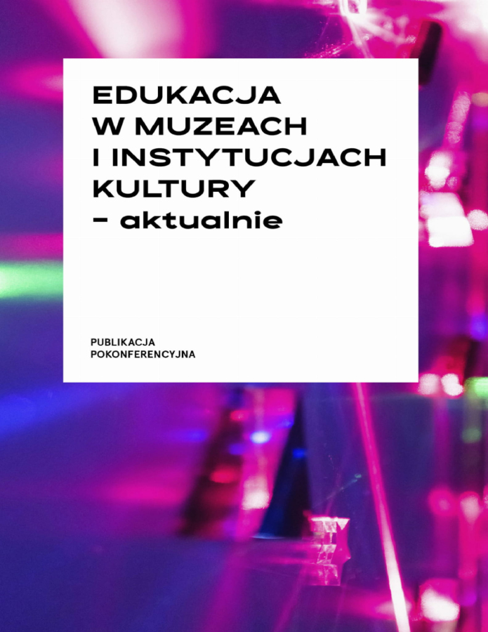 Okładka do e-booka "Edukacja w muzeach i instytucjach kultury". 