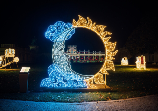 Instalacja: Słońce i Księżyc, Królewski Ogród Światła