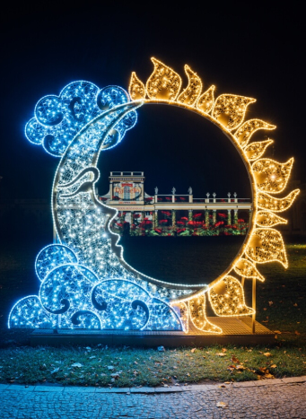 Instalacja: Słońce i Księżyc, Królewski Ogród Światła