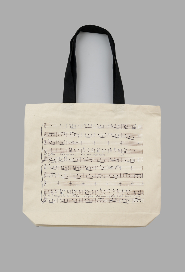 Torba bawełniana z nutami.